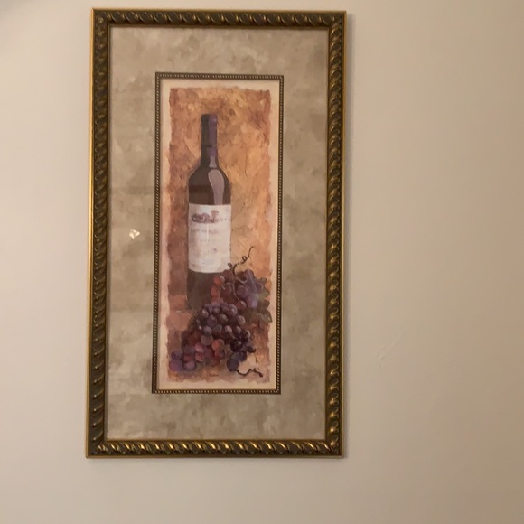 2 pictures of wine art.  Currently in my dining room. - Picture 2 of 2